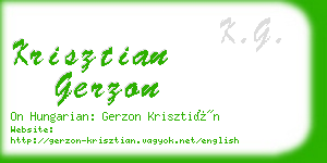 krisztian gerzon business card